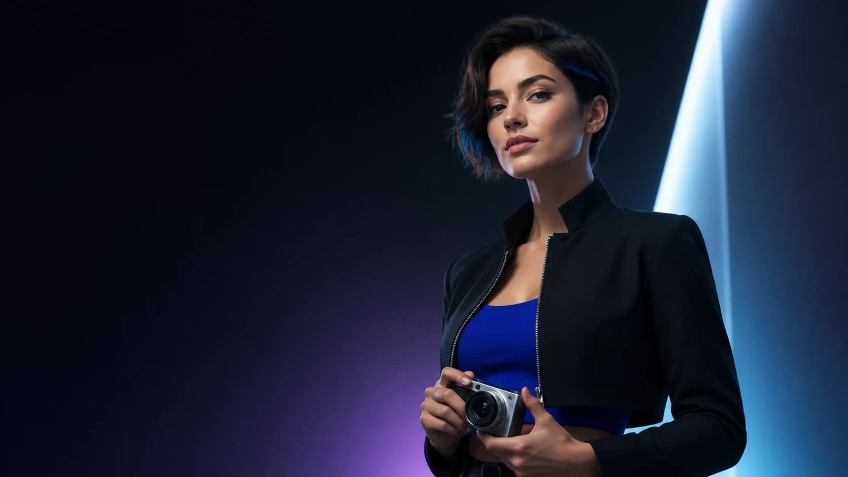 Illustrative AI influencer character concept