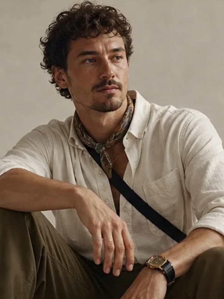 A candid daylight portrait in casual layers
